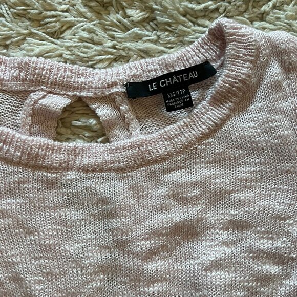 🔥 3/$40 Le Chateau Knit Sweater w/ Unique Back - Picture 3 of 3